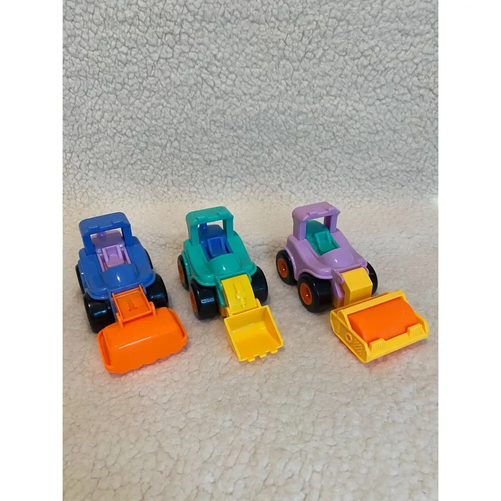 Toddler Toy Lot of 3‎ Construction Equipment Trucks Unbranded Plastic Friction